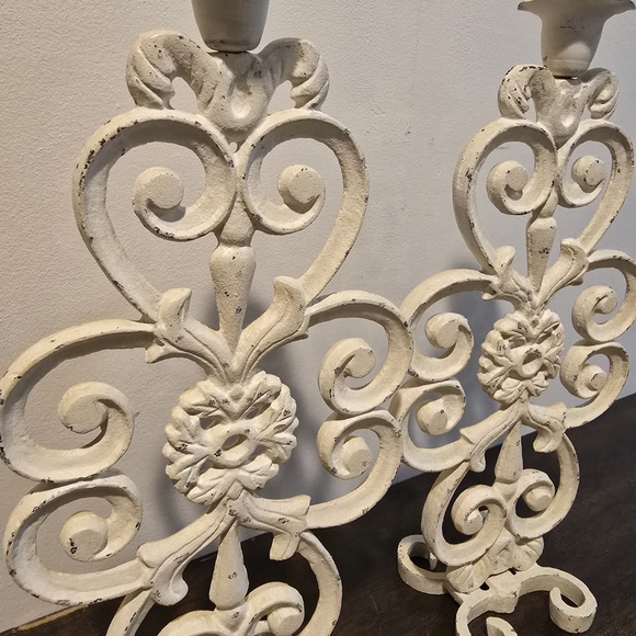 Cream Candle Holders - Picture 2 of 2